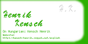 henrik kensch business card